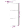 Walk-in suihkuseinäke 90x195 cm ESG-lasi kivikuvioinnilla musta