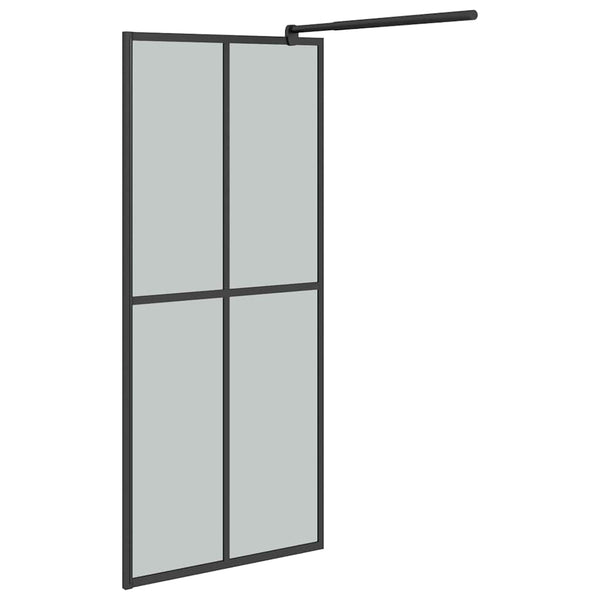 Walk-in suihkuseinäke 80x195 cm tumma karkaistu lasi
