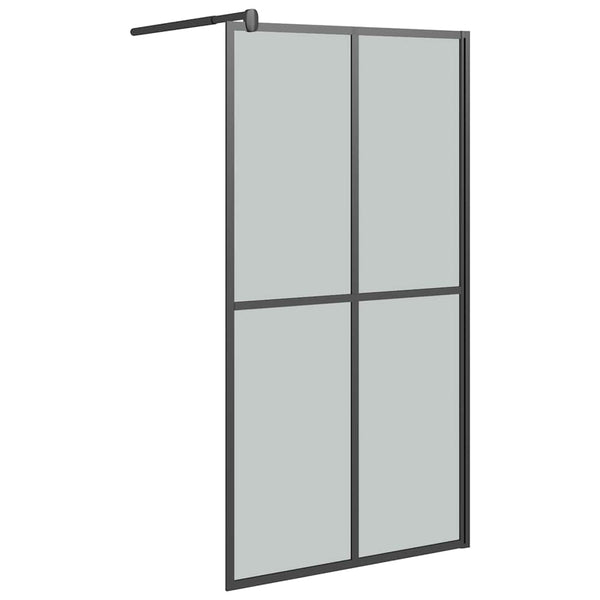 Walk-in suihkuseinäke 100x195 cm tumma karkaistu lasi