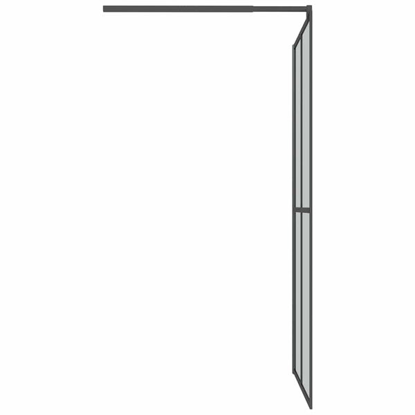 Walk-in suihkuseinäke 100x195 cm tumma karkaistu lasi