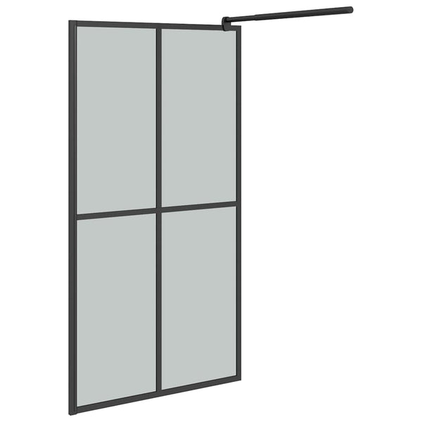 Walk-in suihkuseinäke 100x195 cm tumma karkaistu lasi