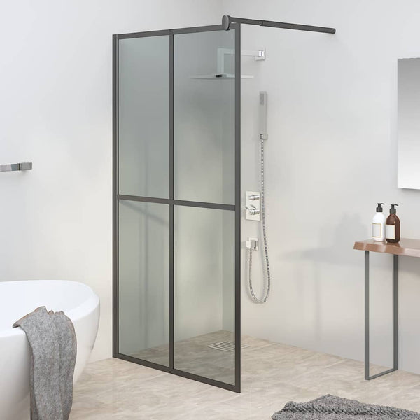Walk-in suihkuseinäke 100x195 cm tumma karkaistu lasi