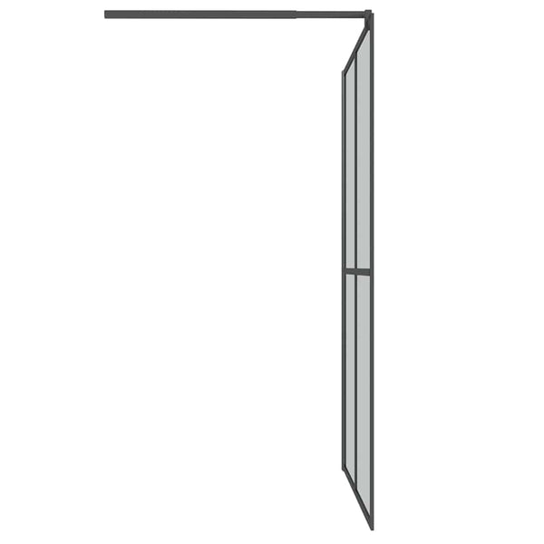 Walk-in suihkuseinäke 145x195 cm tumma karkaistu lasi
