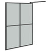 Walk-in suihkuseinäke 145x195 cm tumma karkaistu lasi
