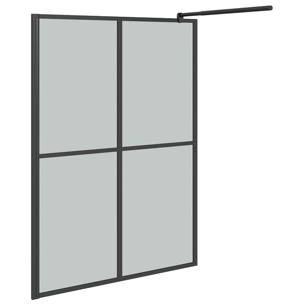 Walk-in suihkuseinäke 145x195 cm tumma karkaistu lasi
