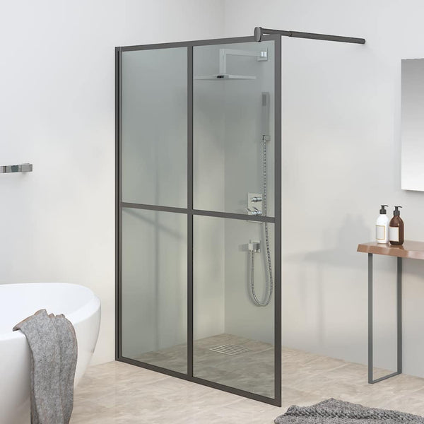 Walk-in suihkuseinäke 145x195 cm tumma karkaistu lasi