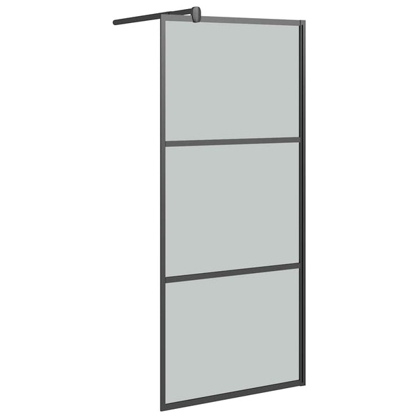 Walk-in suihkuseinäke 80x195 cm tumma ESG-lasi musta