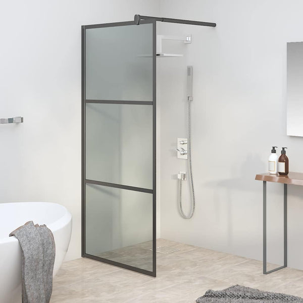 Walk-in suihkuseinäke 80x195 cm tumma ESG-lasi musta