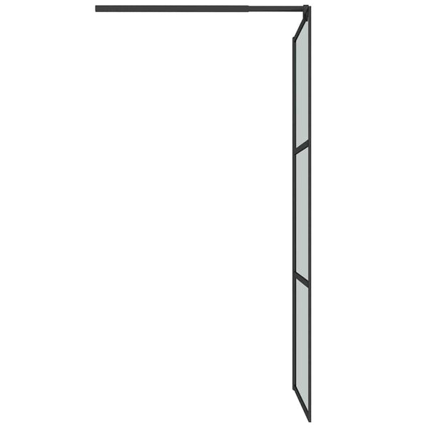 Walk-in suihkuseinäke 90x195 cm tumma ESG-lasi musta
