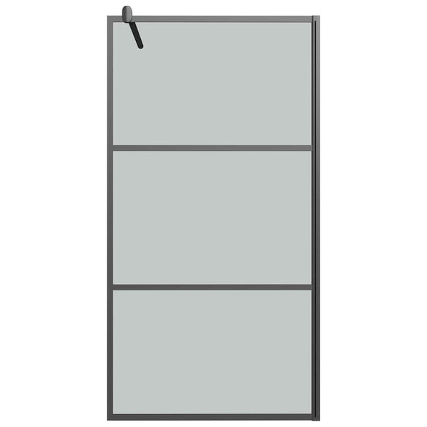 Walk-in suihkuseinäke 100x195 cm tumma ESG-lasi musta