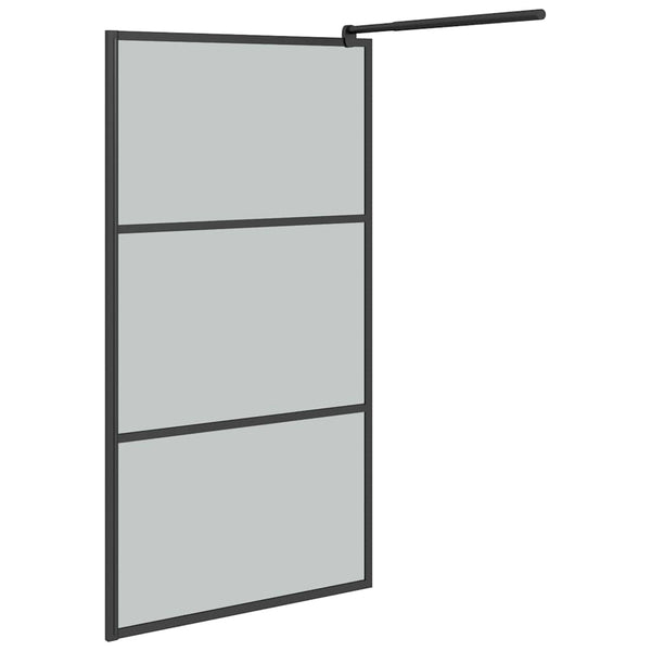 Walk-in suihkuseinäke 100x195 cm tumma ESG-lasi musta