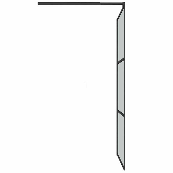 Walk-in suihkuseinäke 100x195 cm tumma ESG-lasi musta