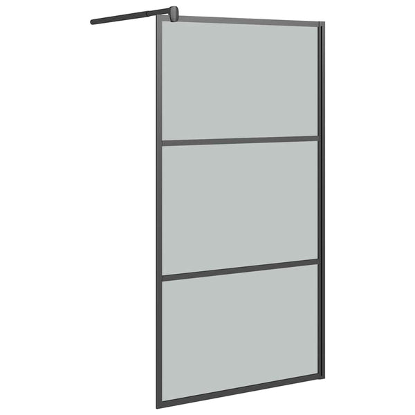 Walk-in suihkuseinäke 115x195 cm tumma ESG-lasi musta