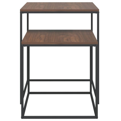 Sohvapöytäsarja Minoritilor (2 kpl puinen ja metalli)