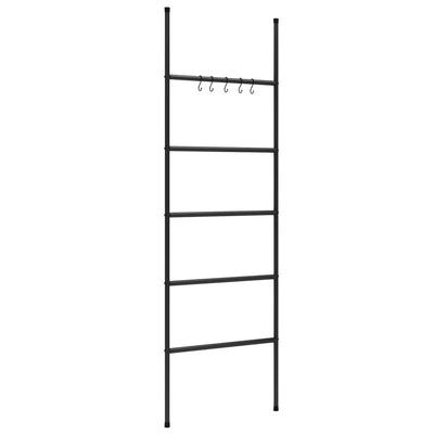 5-tasoiset Pyyhetelinetikkaat musta 58x175 cm rauta