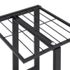 Musta kukkateline Niculinel 44x23x80cm (4-kerroksinen, pyörillä, rauta)