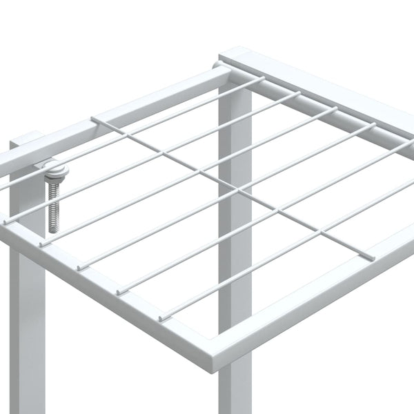 Valkoinen kukkateline Secan 94,5x25x89cm (rauta)