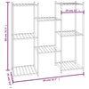 Kukkateline 83x25x80 cm musta rauta