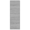 Harmaa kenkäkaappi Wilinger 59x17x169cm (puinen)