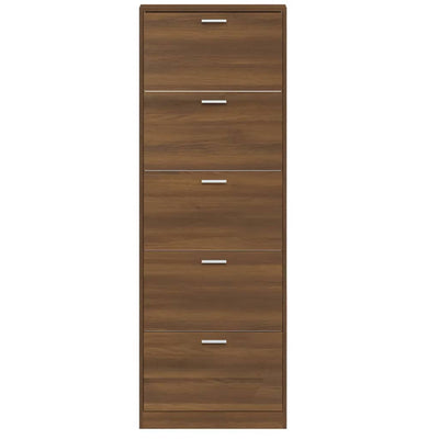 Kenkäkaappi ruskea tammi 59x17x169 cm tekninen puu