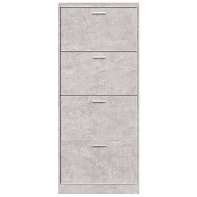 Kenkäkaappi betoninharmaa 59x17x150 cm tekninen puu