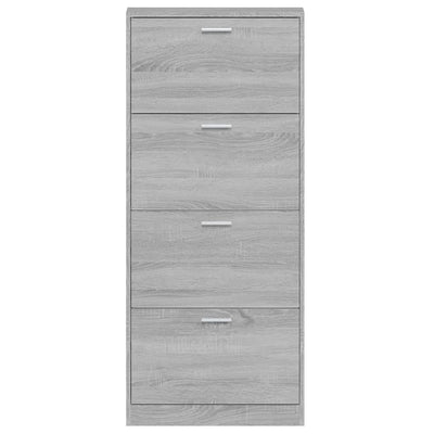 Kenkäkaappi harmaa Sonoma 59x17x150 cm tekninen puu