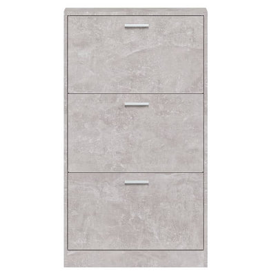 Kenkäkaappi betoninharmaa 59x17x108 cm tekninen puu
