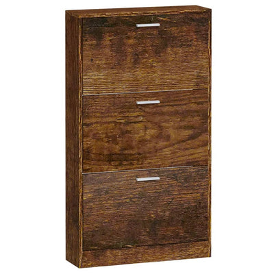 Kenkäkaappi savutammi 59x17x108 cm tekninen puu