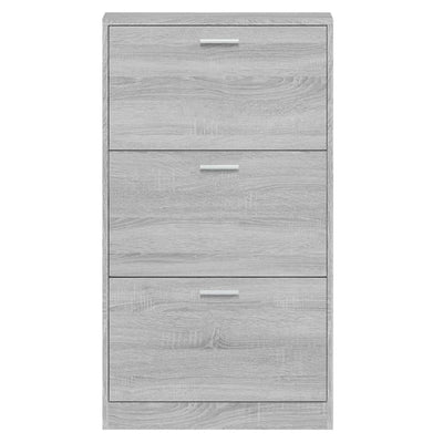 Kenkäkaappi harmaa Sonoma 59x17x108 cm tekninen puu