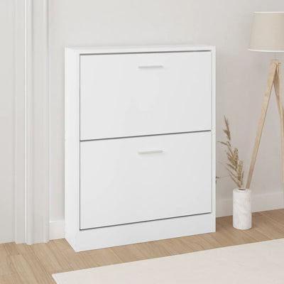 Kenkäkaappi valkoinen 59x17x81 cm tekninen puu