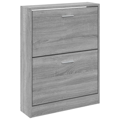 Kenkäkaappi harmaa Sonoma 59x17x81 cm tekninen puu