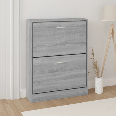 Kenkäkaappi harmaa Sonoma 59x17x81 cm tekninen puu