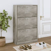 Kenkäkaappi betoninharmaa 63x24x103 cm tekninen puu