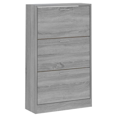 Kenkäkaappi harmaa Sonoma 63x24x103 cm tekninen puu