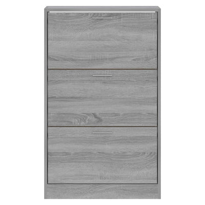 Kenkäkaappi harmaa Sonoma 63x24x103 cm tekninen puu