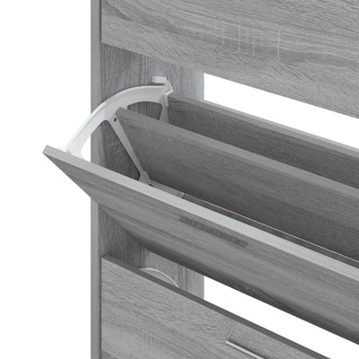 Harmaa kenkäkaappi Ernesta 63x24x103cm (puinen)