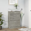 Kenkäkaappi betoninharmaa 63x24x104 cm tekninen puu