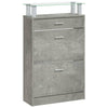 Kenkäkaappi betoninharmaa 63x24x104 cm tekninen puu