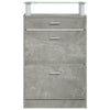Kenkäkaappi betoninharmaa 63x24x104 cm tekninen puu