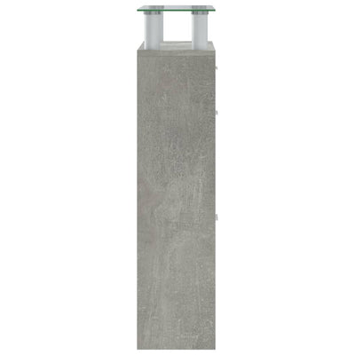 Kenkäkaappi betoninharmaa 63x24x104 cm tekninen puu