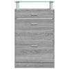 Kenkäkaappi harmaa Sonoma 63x24x104 cm tekninen puu