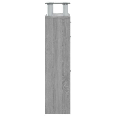 Kenkäkaappi harmaa Sonoma 63x24x104 cm tekninen puu