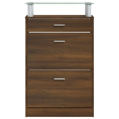 Kenkäkaappi ruskea tammi 63x24x104 cm tekninen puu