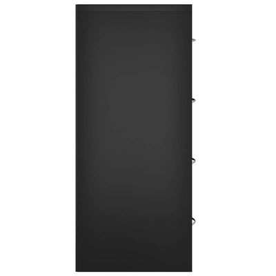 Musta senkki 4 vetolaatikolla General 60x30,5x71cm