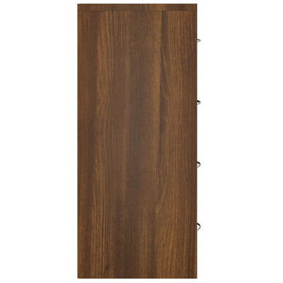 Ruskea tammi senkki 4 vetolaatikolla General 60x30,5x71cm