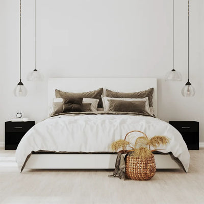 Musta yöpöydät Ludi (2 kpl laatikolla)