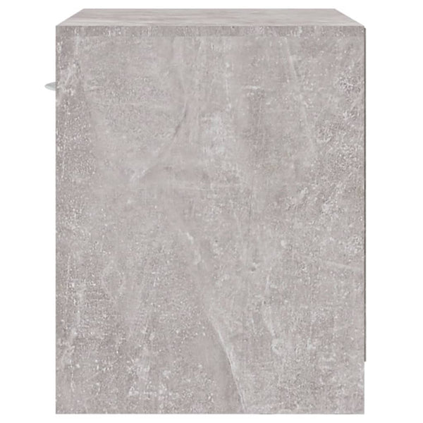 Betoninharmaa yöpöydät laatikolla Ludi (2 kpl)