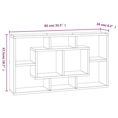 Seinähylly 8 lokeroa ruskea tammi