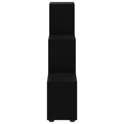 Porraskirjahylly musta 107 cm tekninen puu