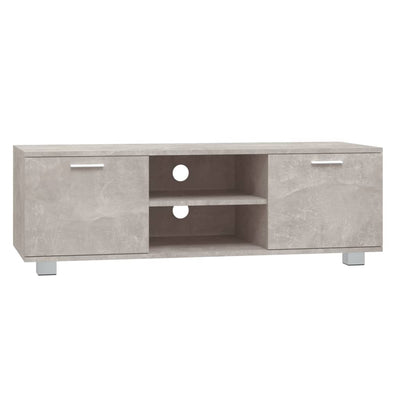 TV-taso betoninharmaa 120x40,5x35 cm tekninen puu